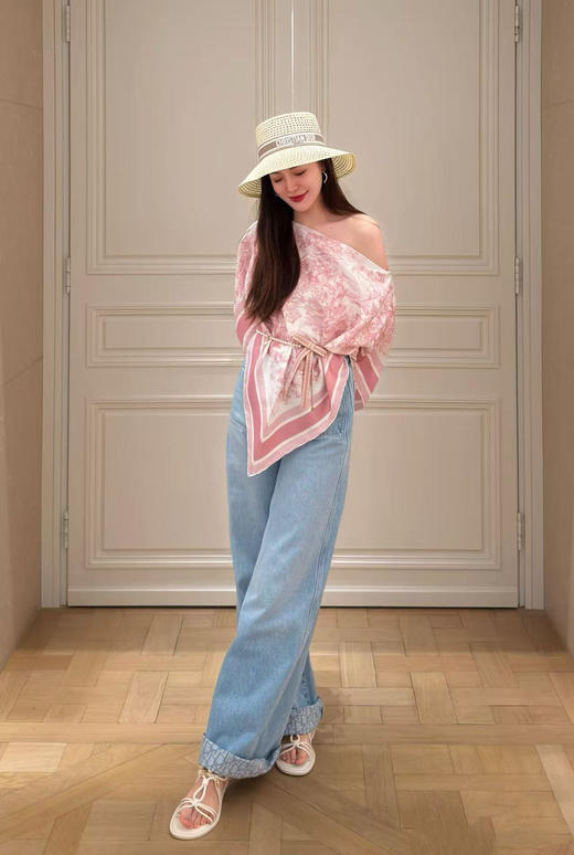 迪奥老花翻边牛仔裤（TM） 商品图1