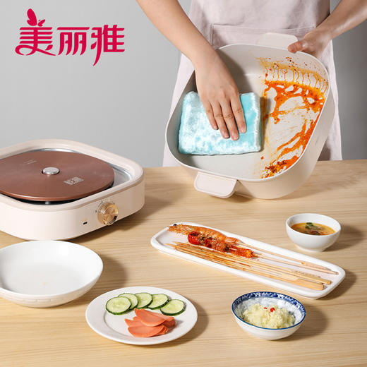 美丽雅洗碗抹布强力去油加厚吸水厨房专用清洁布 商品图4