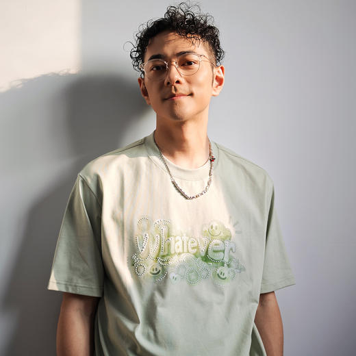 NPC潮牌财神系列钱币珠子复古数码印花短袖T恤男夏季抑菌NP56TE85 商品图1