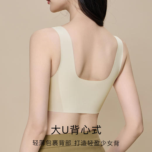 【反重力提拉】粉底液隐形内衣女小胸聚拢无痕背心式薄杯透气文胸清风画纱 商品图8