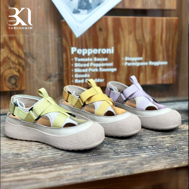  BAKERLOO编织镂空包头罗马凉鞋JY165