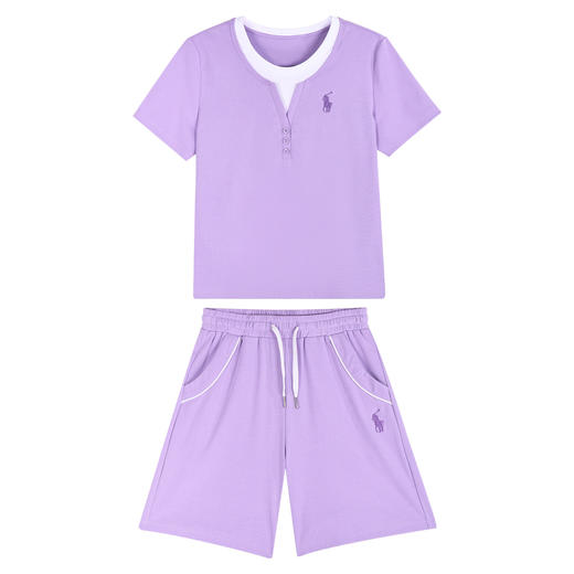 百媚生 休闲运动短袖短裤套装S92523052 商品图4