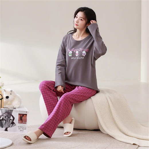 康妮雅女式长袖长裤套头套装 商品图2