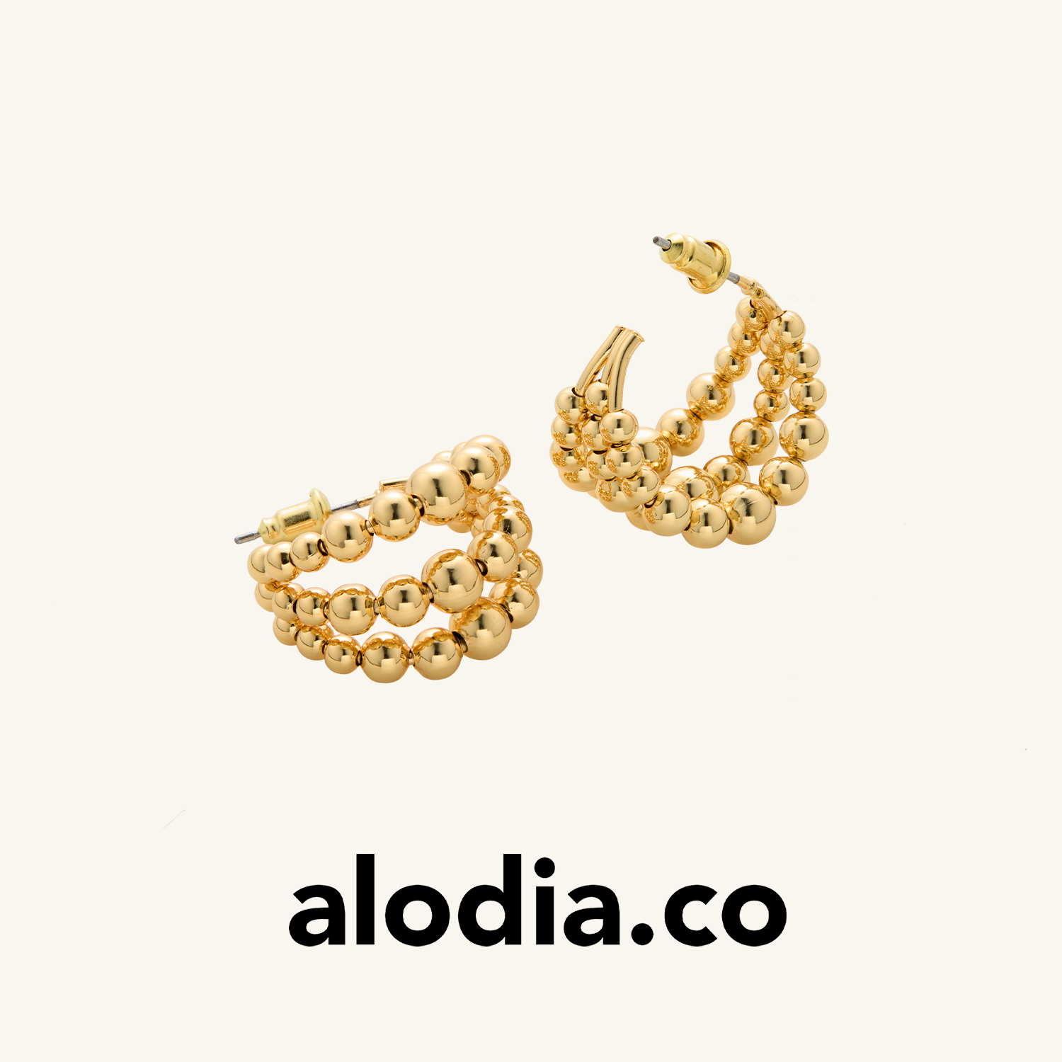 【E24037-g】alodia.co 品牌直发 玄珠月影hoop耳圈耳环 设计感精致小众耳饰925银针RJ136