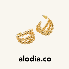 【E24037-g】alodia.co 品牌直发 玄珠月影hoop耳圈耳环 设计感精致小众耳饰925银针RJ136