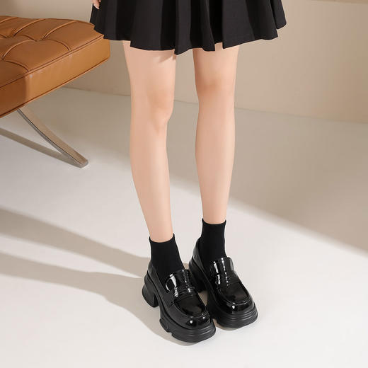 westory新款圆头超轻厚底平底舒适优雅乐福鞋S24CM75101 商品图4