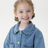 马克珍妮女童蝴蝶结绣花牛仔外套 宝宝夹克2025年秋装新品551522 商品缩略图3