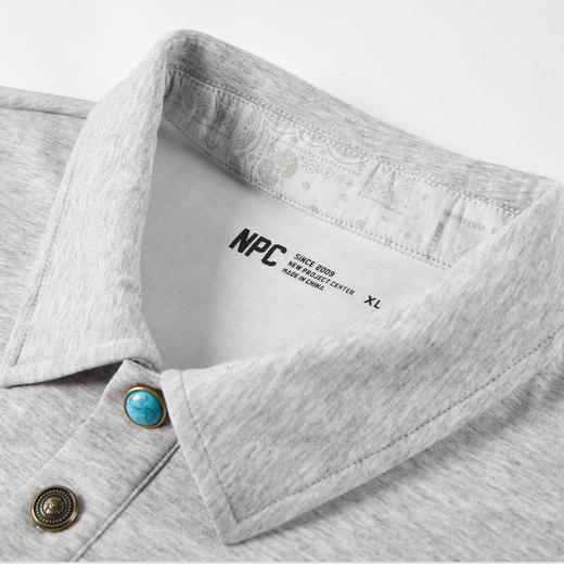 NPC潮牌精致仿绿松石纽扣夏季宽松型Polo衫空气层百搭NP56TP78 商品图2