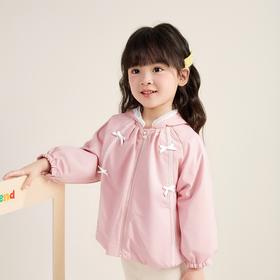 笛莎Deesha 童装女童外套2025秋新款女童甜美芭蕾风花苞冲锋衣外套