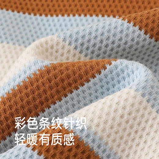 英氏儿童针织衫秋冬长袖男童毛衣撞色条纹针织套头衫男童休闲毛衣 商品图1