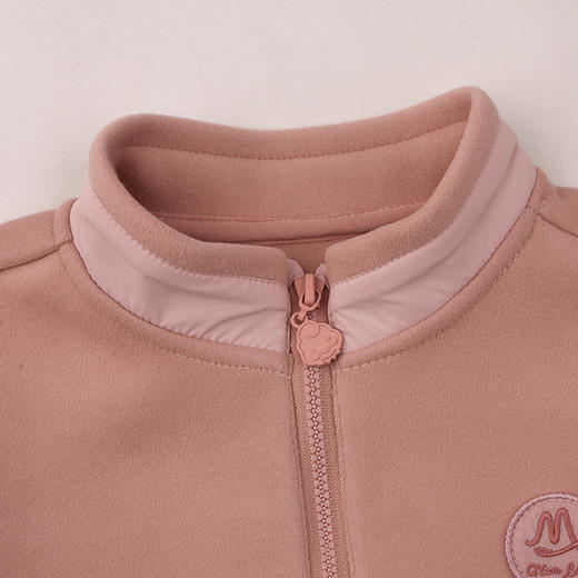 棉果果秋季新品女童盐粉色防风双面绒外套M322100425408 商品图3