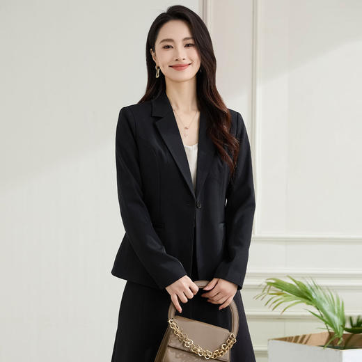 【微弹易打理】罗蒙女士西服商务休闲百搭舒适简约面试西服外套女 商品图10