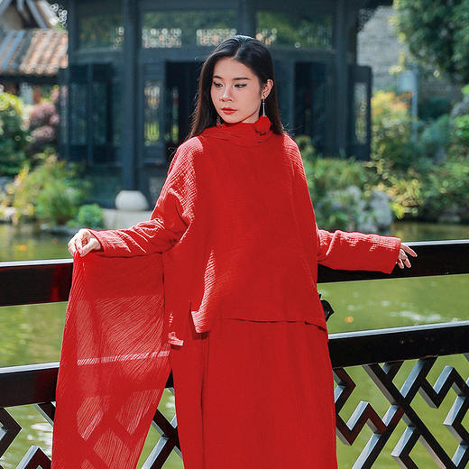 稚水花朝素色长款围巾 | 现货加急发 （200cm*60cm） 商品图4