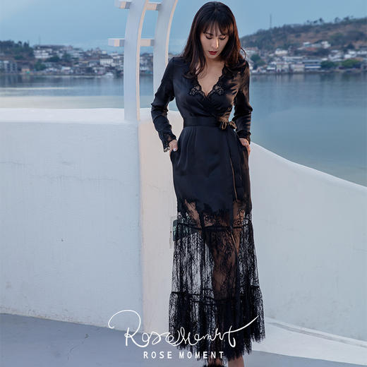 美到犯规的法式风情丝质长袍 P250321 商品图9