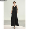 COCOBELLA垂顺银葱针织连衣裙夏无袖背心式知性长裙FR3197-2 商品缩略图0
