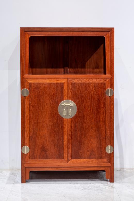 红桥红  家具严选  缅甸花梨（大果紫檀）【128雕花牙边六角底座圆餐桌 九件套】 商品图5