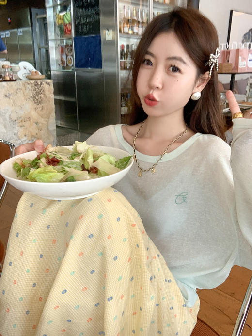 <曾小咸推荐>【少女心荡漾】彩色波点半身裙 商品图9