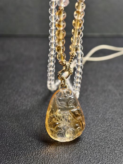 巴西黄锦鲤狐狸水晶吊坠 商品图4