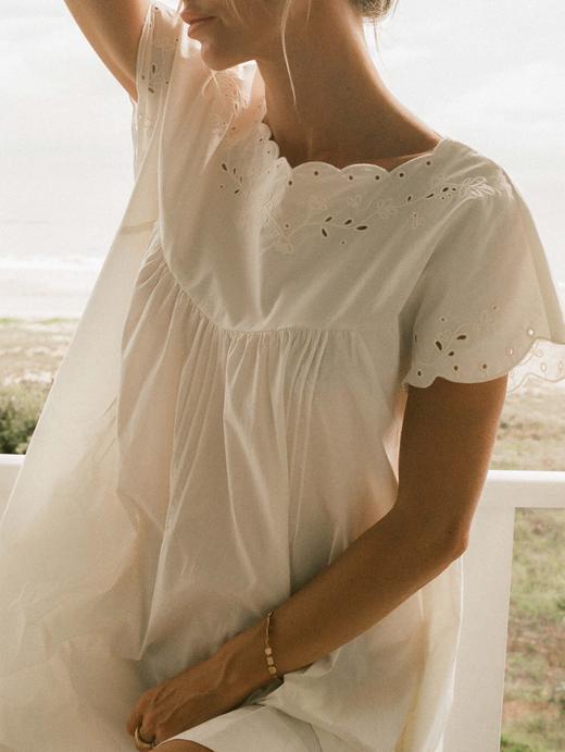 Peony - Memoir Mini Dress - Gardenia - 女装 - 连身裙 - 白色 商品图1