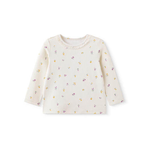 英氏儿童T恤春秋季长袖女童甜美长袖上衣百搭休闲女生碎花套头衫 商品图4