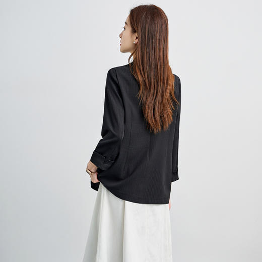 【简约条纹 易打理】罗蒙女士单西外套百搭商务简约大方气质西服外套 商品图7