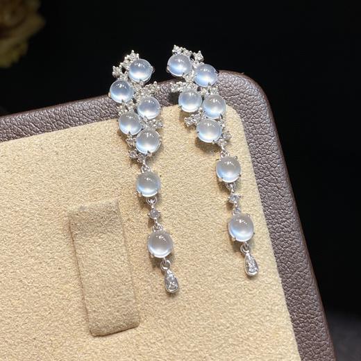 蛋面翡翠耳坠 商品图1