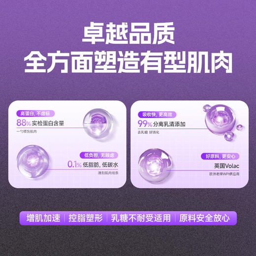 【每30g搭配1条口味包】lelecool分离乳清蛋白粉300g/4磅 商品图4