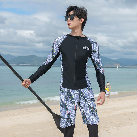 运动户外-分体日韩显瘦温泉长袖沙滩潜水服 商品图3