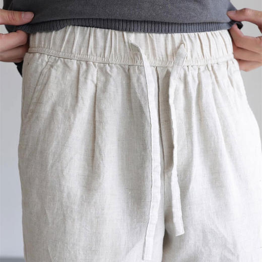 HERACHOLE 男士亚麻短袖衬衫&裤子，高级慵懒，亚麻材质，透气清凉，另搭配亚麻长裤、短裤【G】 商品图5