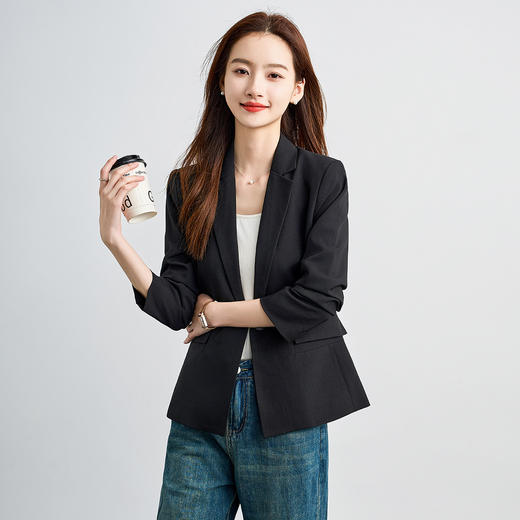 【一粒扣】罗蒙易打理女士西服上装简约大方气质职场百搭日常西服外套 商品图4