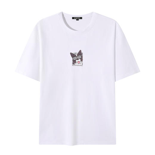 gxgjeans【100%棉】25夏款男士印花短袖舒适百搭青少年T恤男上衣K&C 商品图4