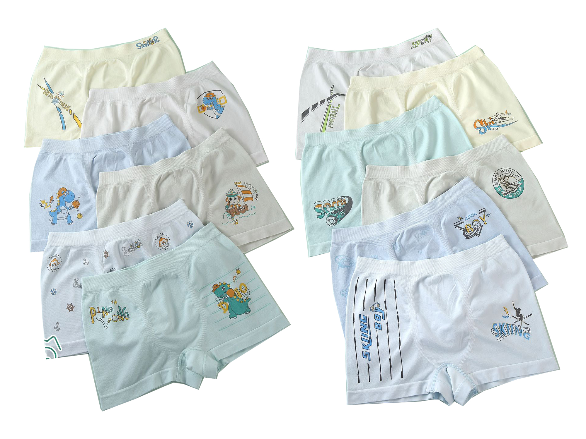 【满3条/59元】【秀黛】男童无缝印花平角裤 男童内裤【1条】S5445006T【门店同款】【内裤非质量问题不退换】