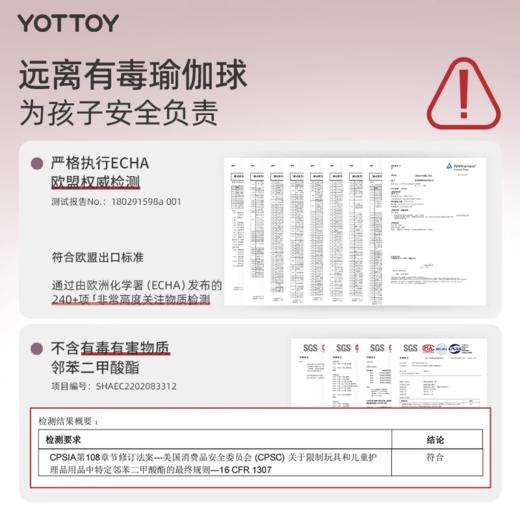 瑜伽球【YOTTOY】瑜伽球婴儿哄睡萝卜蹲哄娃神器儿童感统训练哄娃加厚防爆 商品图3