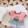 【花朵印花设计，清新甜美】夏季儿童新款韩版 女小童女宝宝 可爱花朵印花短袖T恤衫 甜美上衣潮-QQ 商品缩略图2