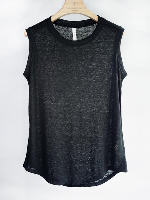 圆领亚麻无袖背心 商品图4