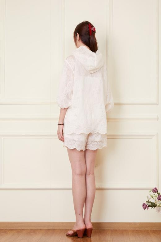 SUMMER & SAGE 休闲刺绣连帽短袖套装 20709 商品图3