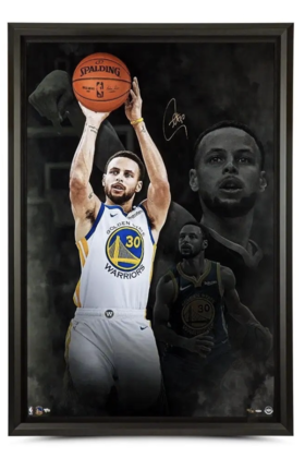 斯蒂芬·库里亲笔签名艺术画 “Target Acquired”