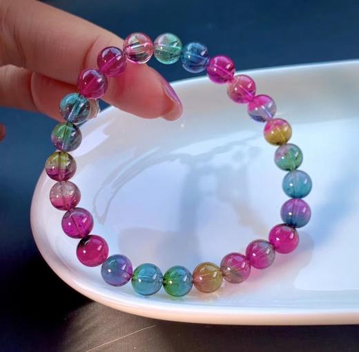 7.2mm单圈彩虹西瓜碧玺手串 商品图4