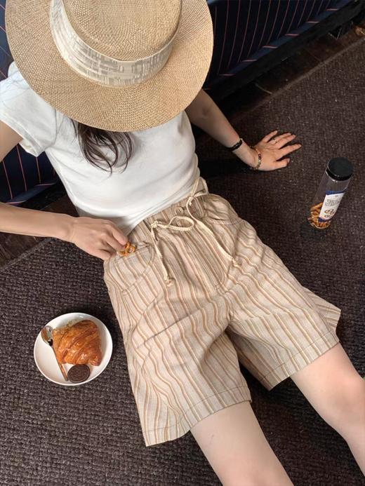 浮生八记/25B074/肌理感撞色宽松休闲裤 商品图2