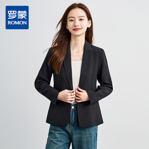 【易打理】罗蒙女士西服简约大方一粒扣百搭通勤气质单件西服外套女 商品图0