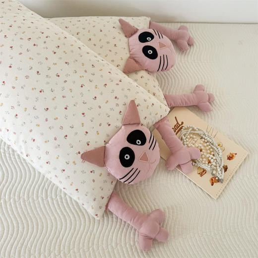 A类全棉纯荞麦枕 可爱猫咪清凉不闷热护枕 商品图2