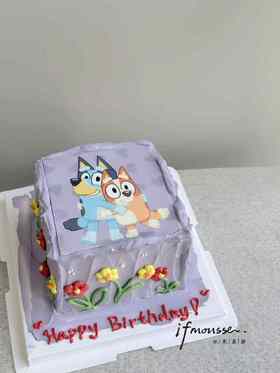 「创意定制」布鲁伊糯米纸蛋糕