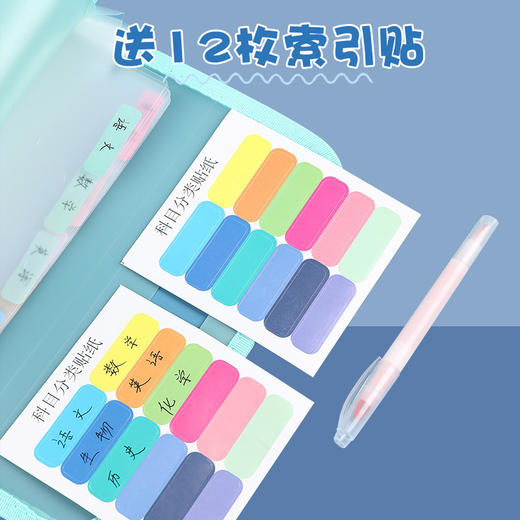 【手提竖式风琴包，老师推荐的分类整理神器】A4手提文件夹试卷袋 学生多层大容量风琴包 收纳整理神器科目分类-QQ 商品图3