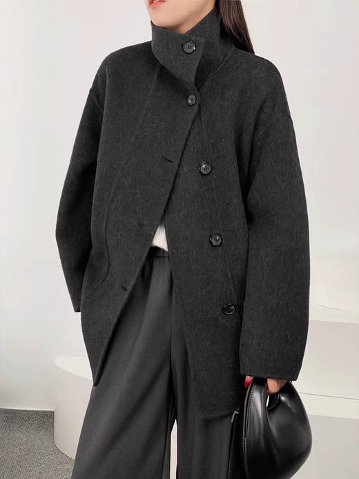 【YW】无忧购“”赫本风双面羊毛大衣高级感小个子立领毛呢外套6626（截单后3-5天发货） 商品图1