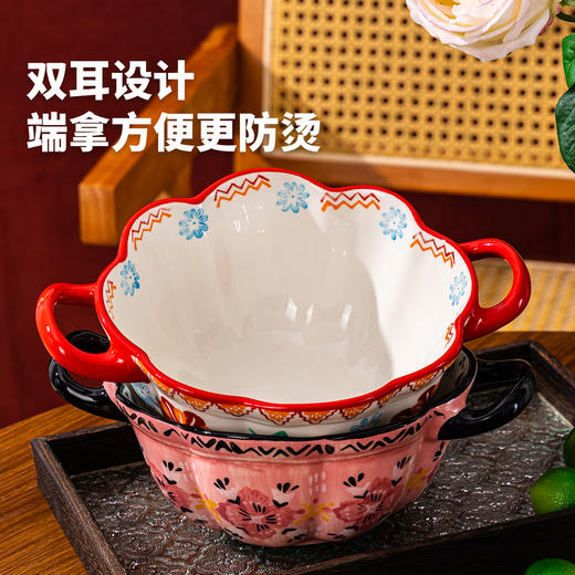 繁花系列·双耳花边碗 商品图3