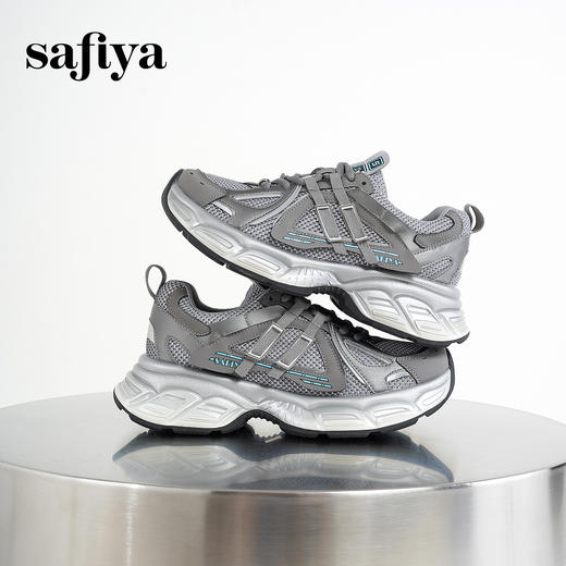 Safiya/索菲娅2025潮流机能透气显脚小百搭运动厚底增高老爹鞋SFD3112177 商品图1