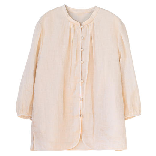 牧衣游原创 净色苎麻衬衫通勤简约轻薄柔软百搭文艺衬衣 云树里 商品图4