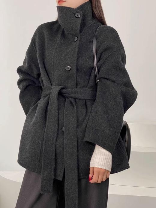 【YW】无忧购“”赫本风双面羊毛大衣高级感小个子立领毛呢外套6626（截单后3-5天发货） 商品图0