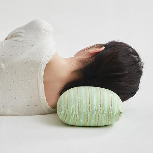 【品牌直发】加倍生活 全棉3D条纹荞麦骨头枕17*53cm 新疆棉面料枕头 高山荞麦壳填充枕芯 商品图2