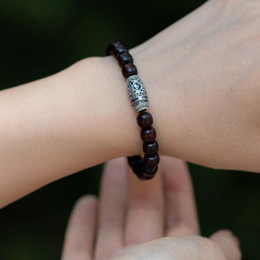 绿度母黄财神小叶紫檀情侣手串 | 万物叁仟 商品图6